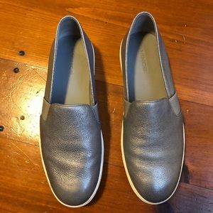 Vince slip on silver sneakers